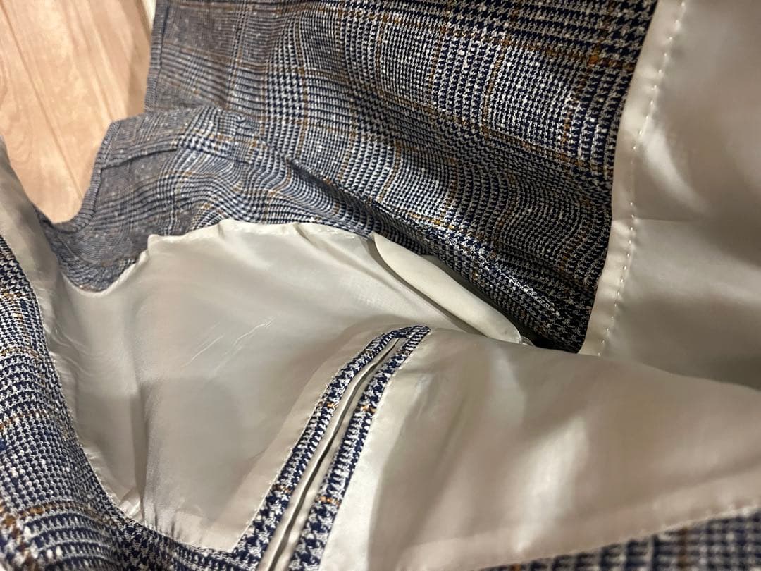 チェック柄 テーラードジャケットリングヂャケット52XL