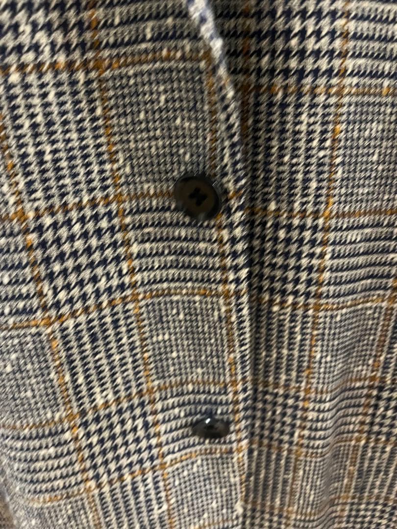 チェック柄 テーラードジャケットリングヂャケット52XL