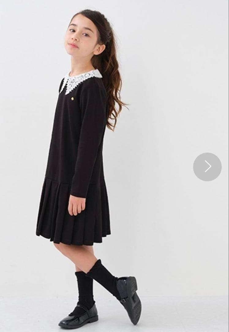 レースカラープリーツワンピース　120