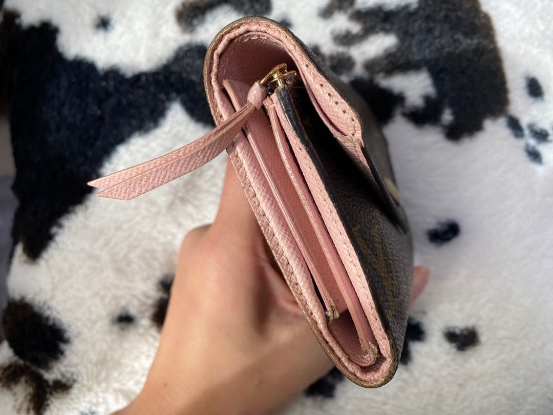 ポルトフォイユ ヴィクトリーヌ 三つ折り モノグラム ピンク ローズバレリーヌ