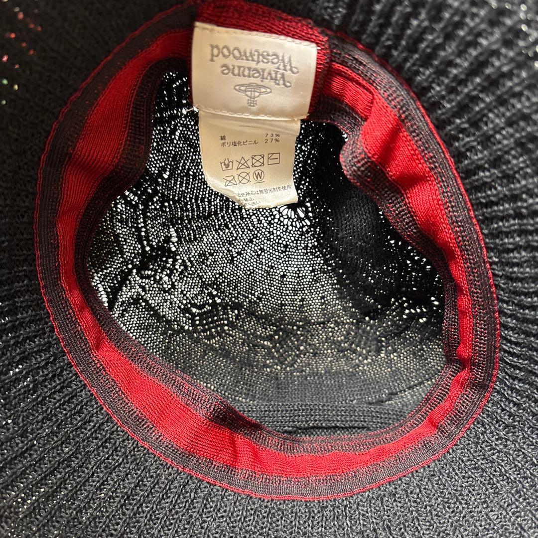 Vivienne Westwood　オーブロゴプレート付き　キャスケット　黒