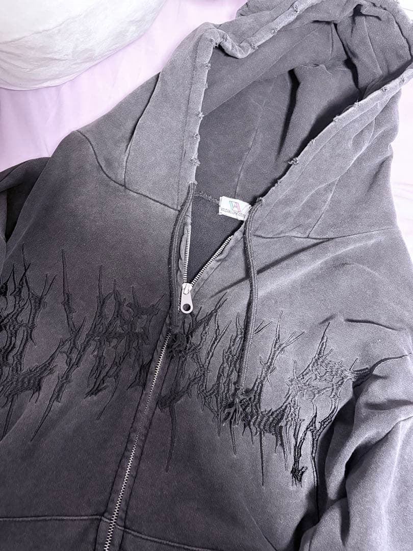 VOLCAN & APHRODITE ネコ耳ピグメントZIPパーカー