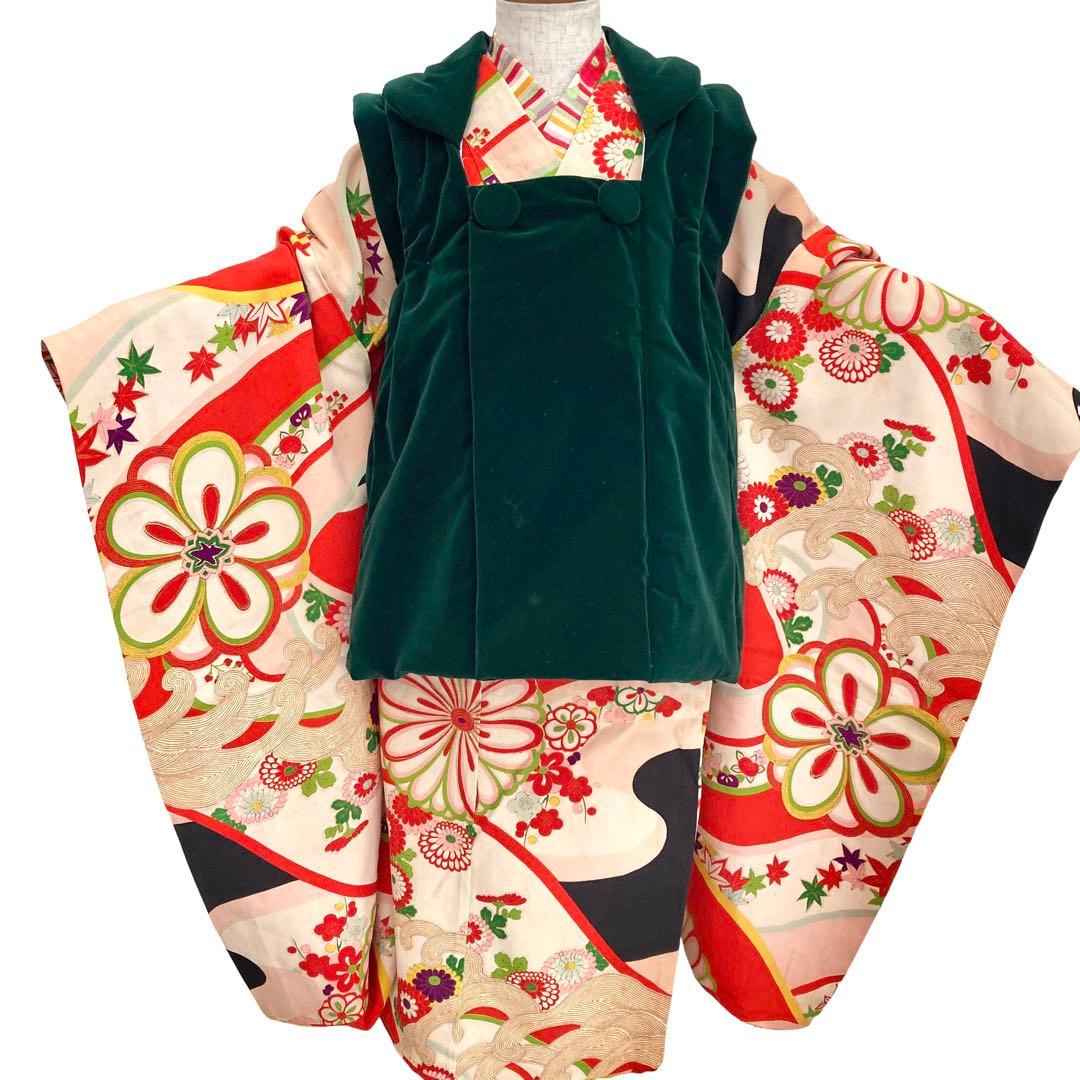 アンティーク 3歳 女の子 子供着物 七五三 アンティーク着物 NO4