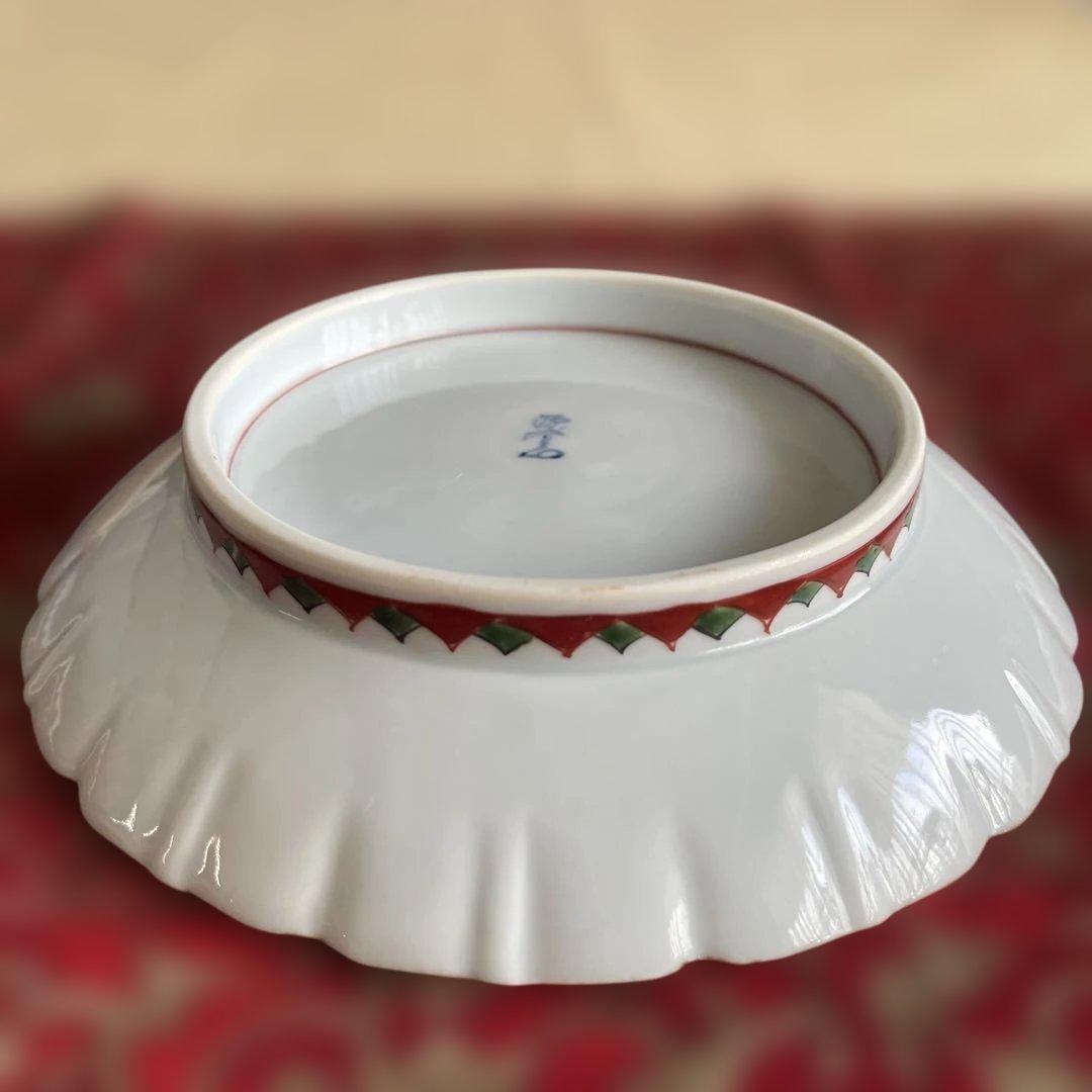 専用 源右衛門窯 赤絵花鳥銘々皿