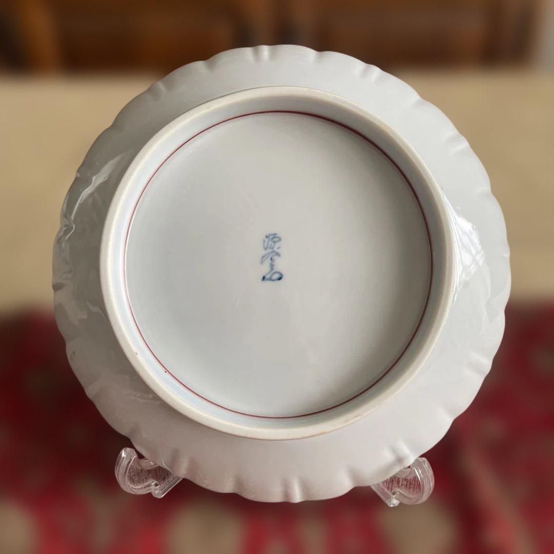 専用 源右衛門窯 赤絵花鳥銘々皿