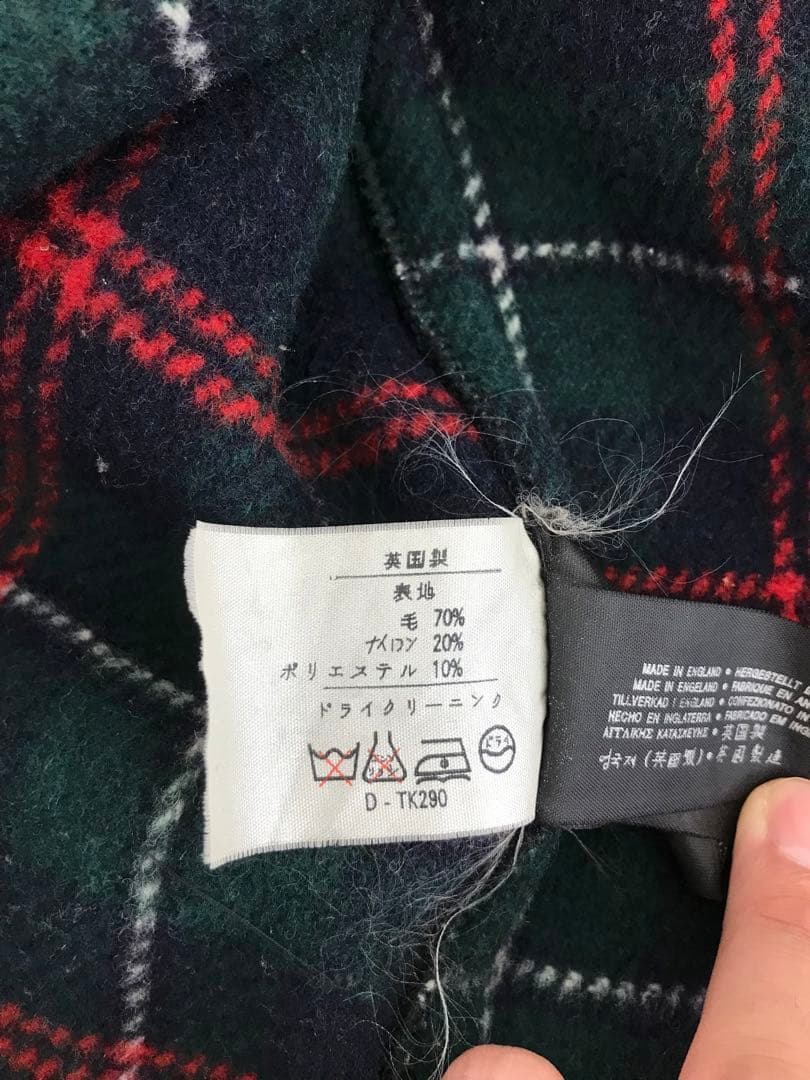 GLOVEROLL 黒 ウール ダッフルコート フード付き