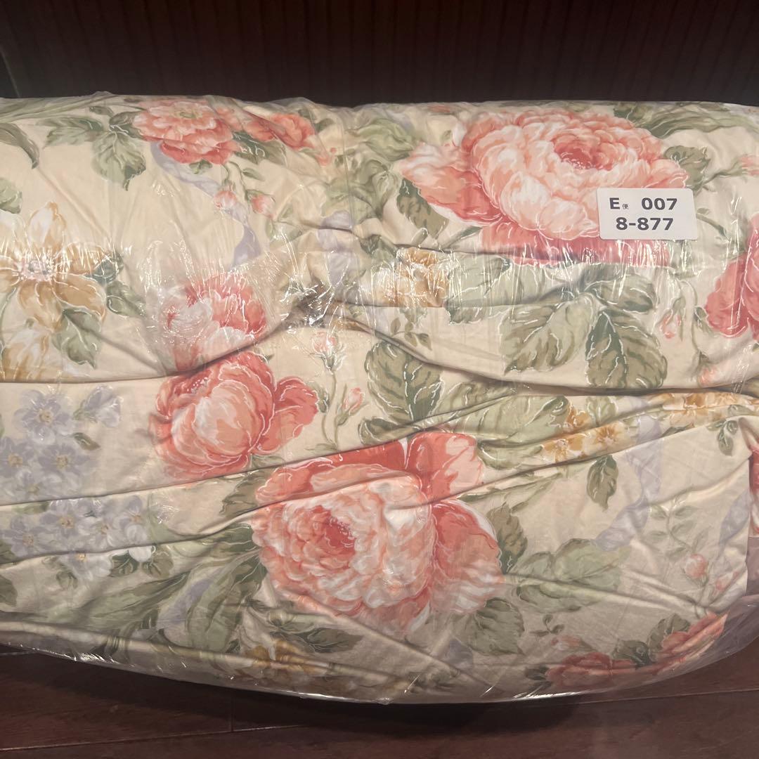 羽毛花柄掛け布団