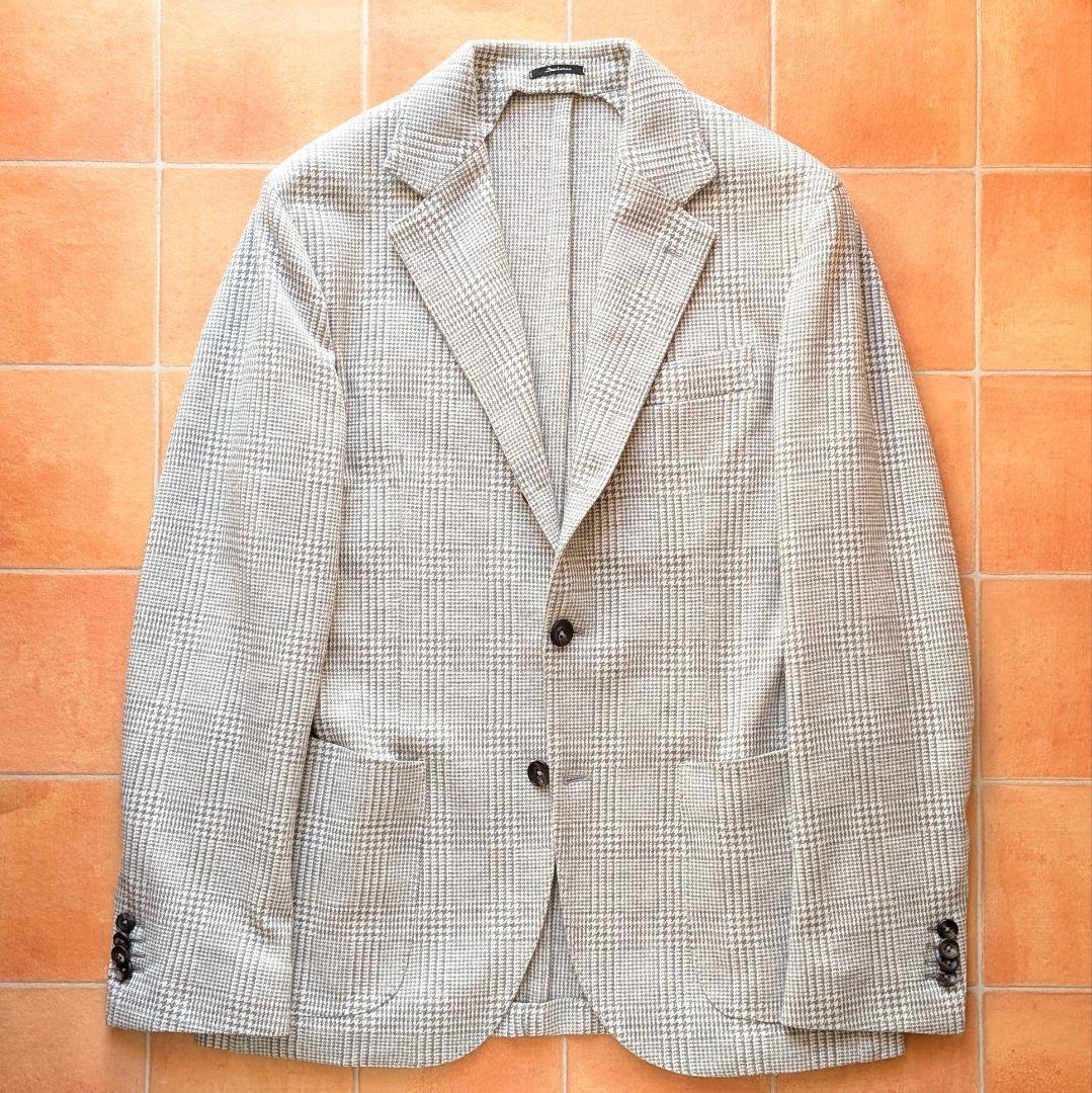 SARTORIO サルトリオ ジャケット ライトグレー チェック 46