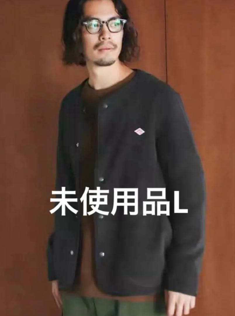 未使用　ダントン フリース ノーカラージャケット チャコールグレー42