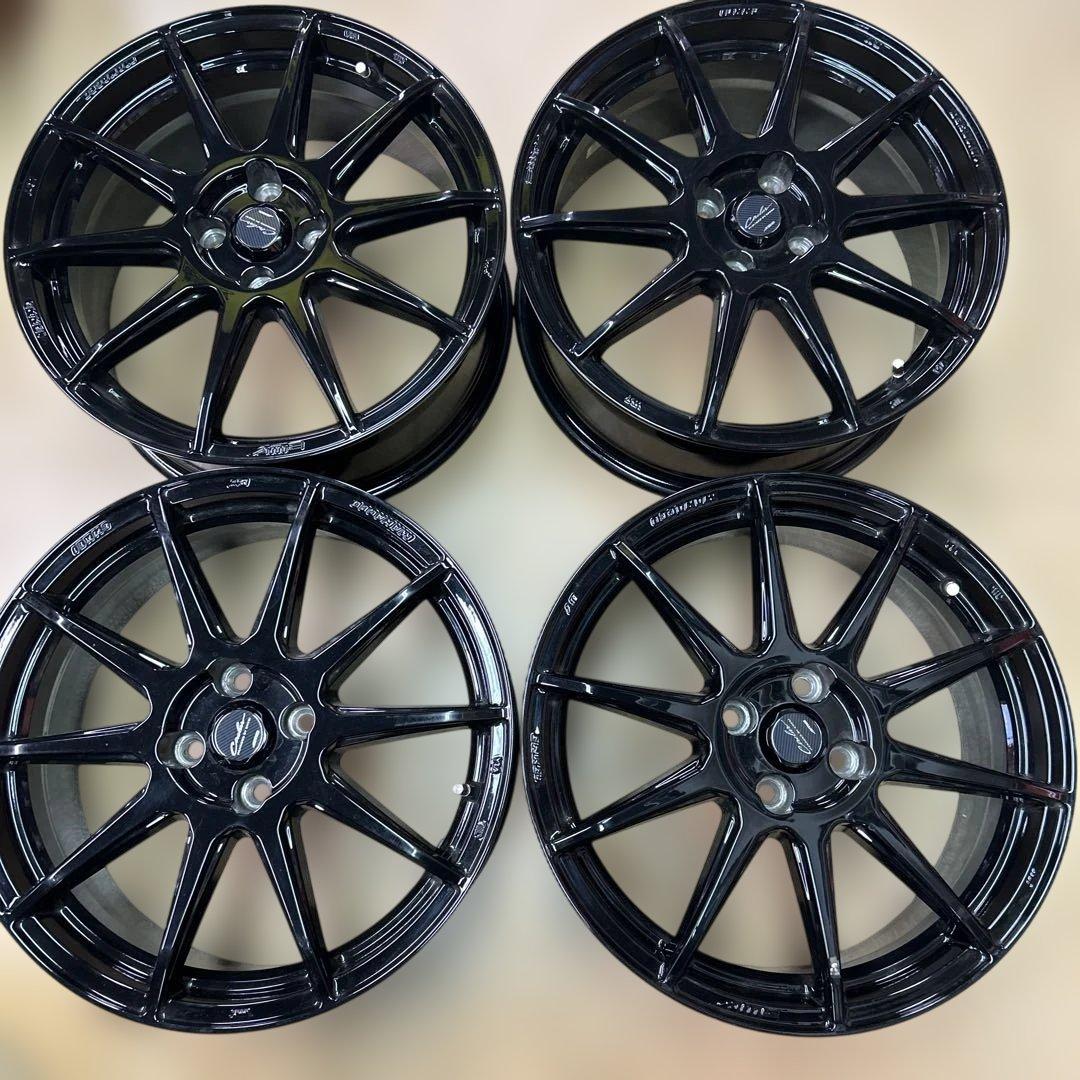 アルー　17インチ ブラック 多スポークホイール 4本セット