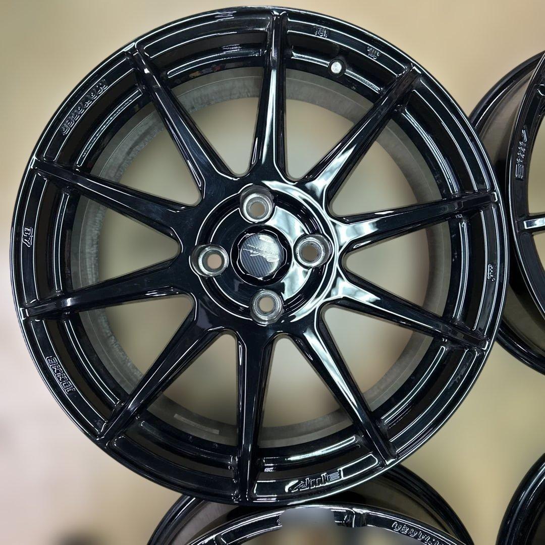 アルー　17インチ ブラック 多スポークホイール 4本セット