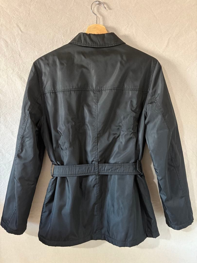 【美品・訳あり】PRADA プラダ★ナイロン/ジップアップジャケット★中綿入り黒