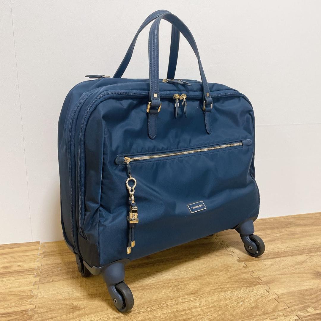 特価】サムソナイト　スピナートート　スーツケース 　2WAY ネイビー 機内持込