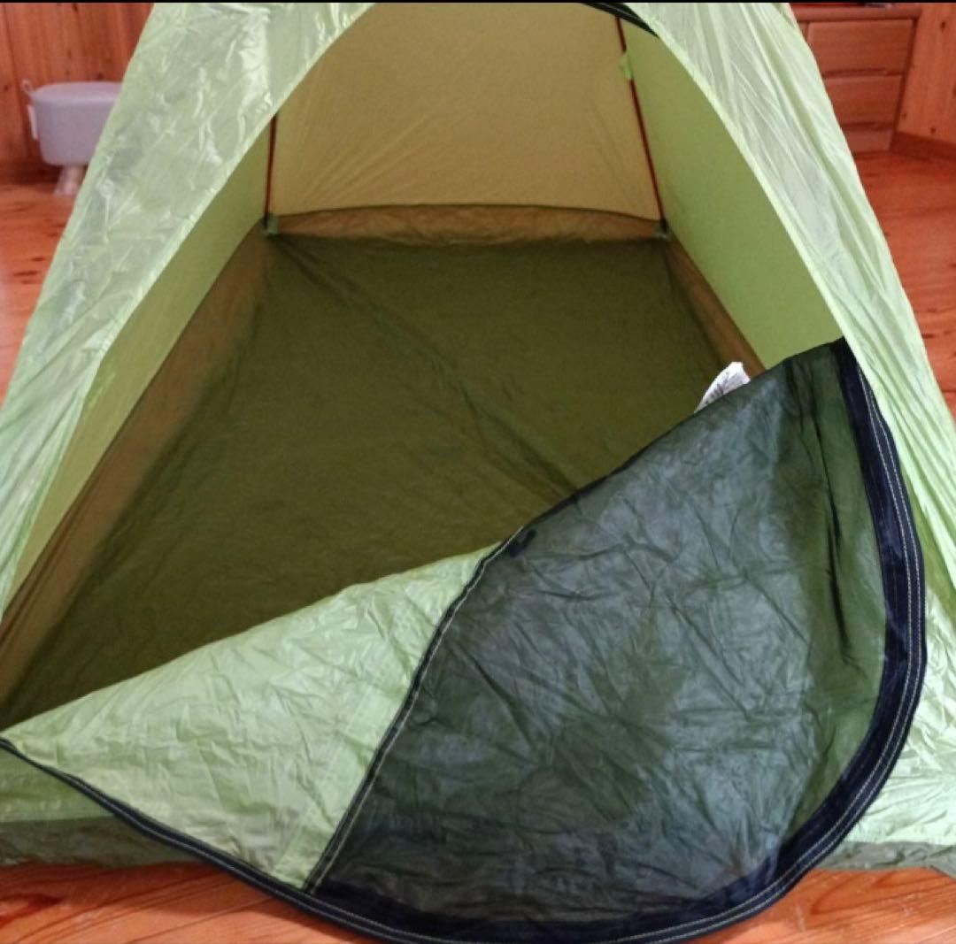 mont-bell ライトグリーン ドームシェルター1人用 キャンプテント