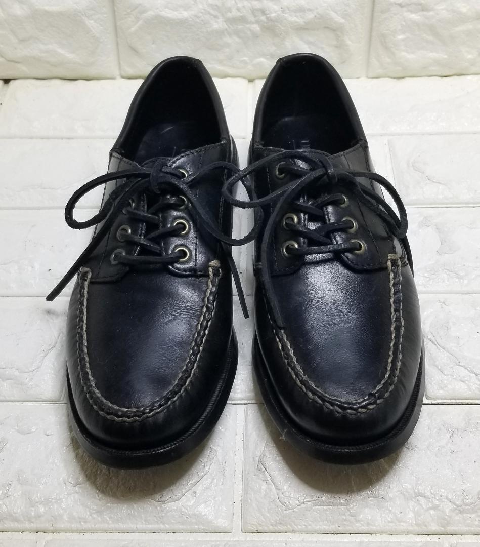 UNITED ARROWS ブラック モカシン・デッキシューズ 7.5