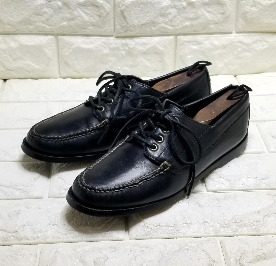 UNITED ARROWS ブラック モカシン・デッキシューズ 7.5