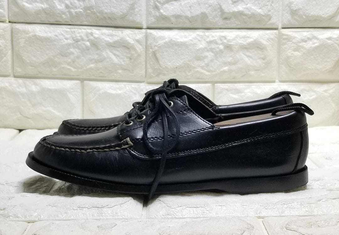 UNITED ARROWS ブラック モカシン・デッキシューズ 7.5