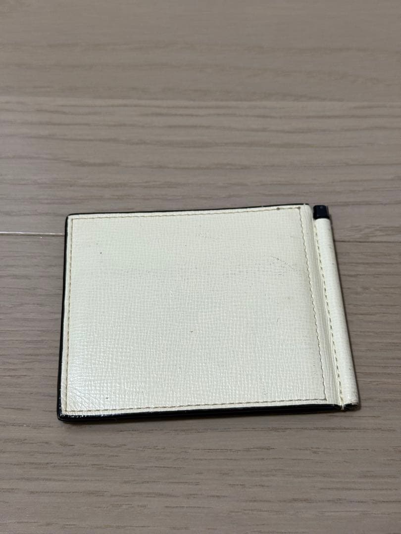 Valextra ホワイトレザー マネークリップ