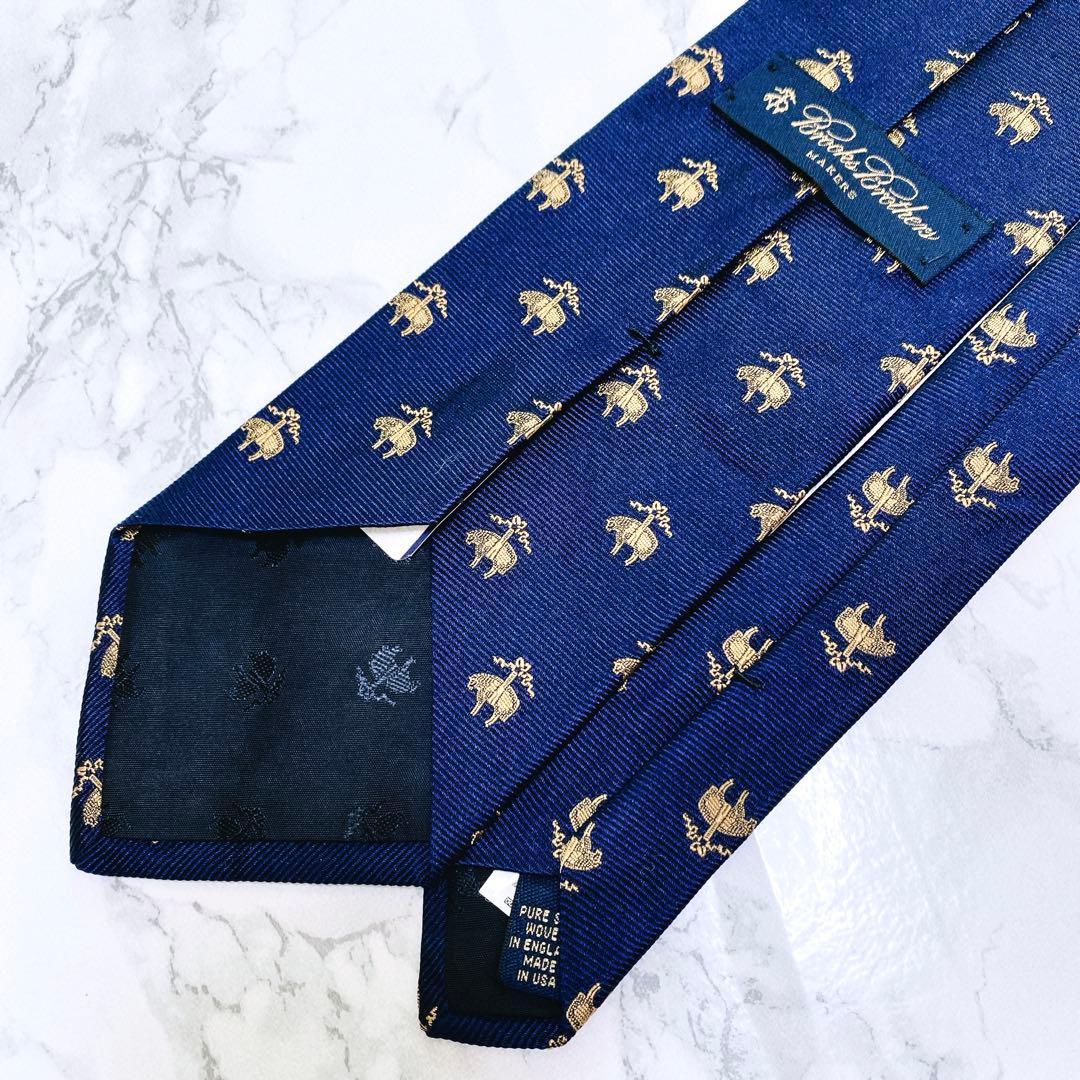 ☆新品未使用品☆BROOKS BROTHERSネクタイ　シルク　ブルー系