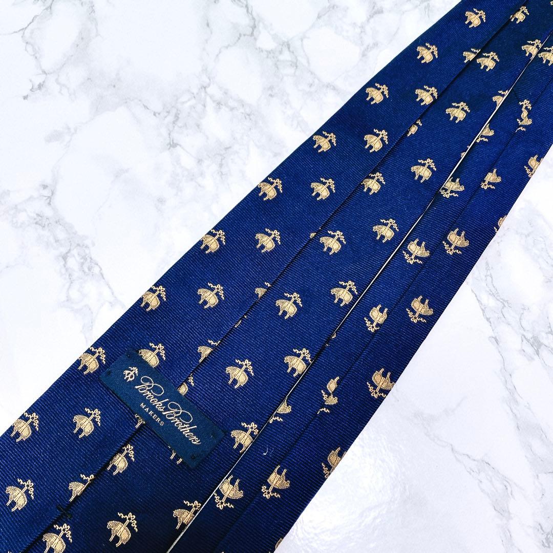 ☆新品未使用品☆BROOKS BROTHERSネクタイ　シルク　ブルー系