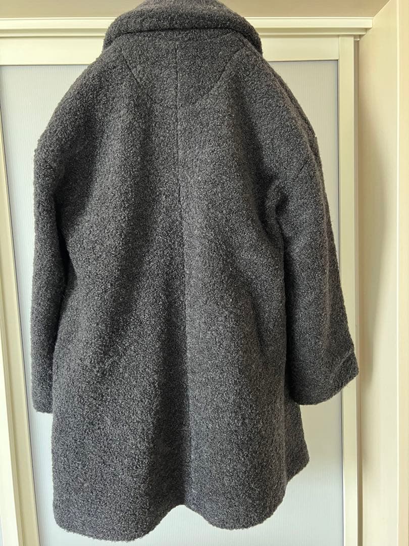 GANNI Recycled wool-blend bouclé coat