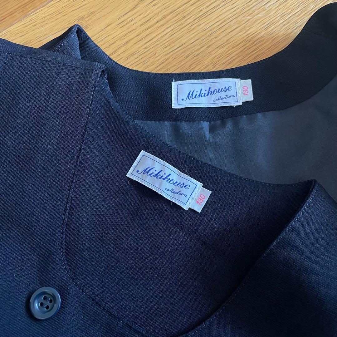 【美品】130 MIKIHOUSE アンサンブル ワンピース ジャケット 受験