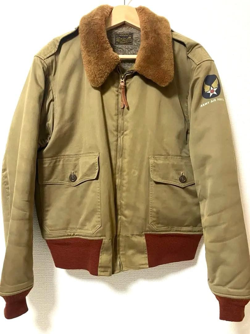 BUZZ RICKSON’S フライトジャケットB-10 赤リブ　サイズ40