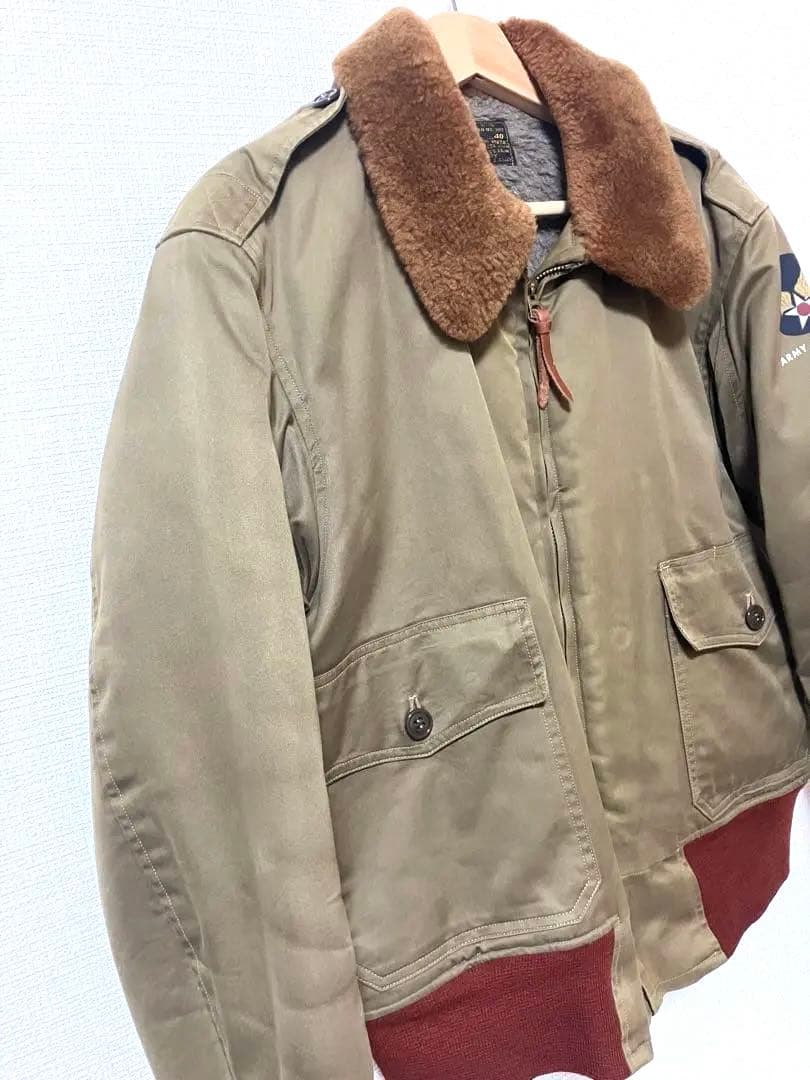 BUZZ RICKSON’S フライトジャケットB-10 赤リブ　サイズ40