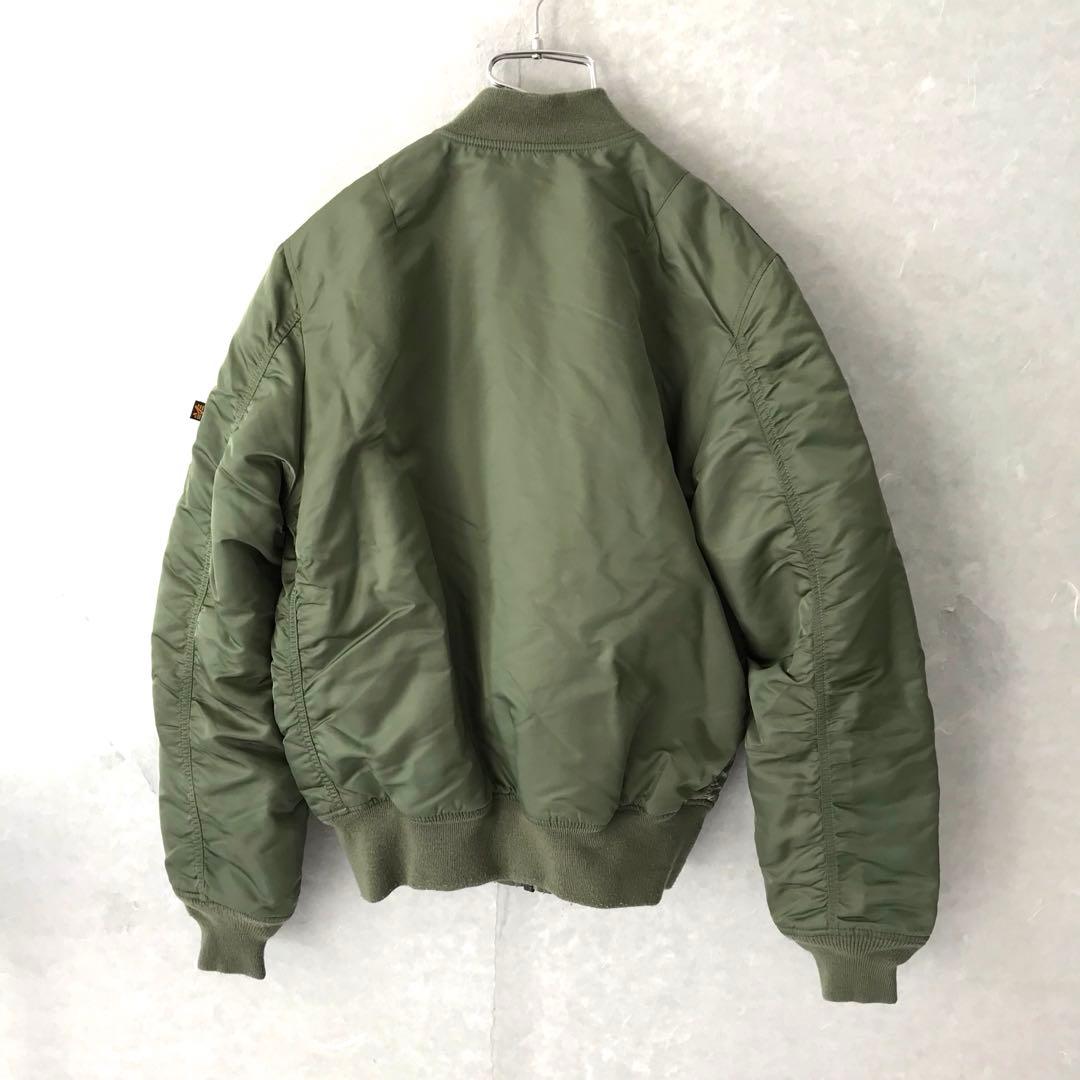 ALPHA MA-1 フライトジャケット 中綿 美品 カーキ L