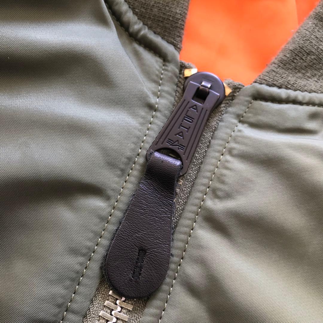 ALPHA MA-1 フライトジャケット 中綿 美品 カーキ L