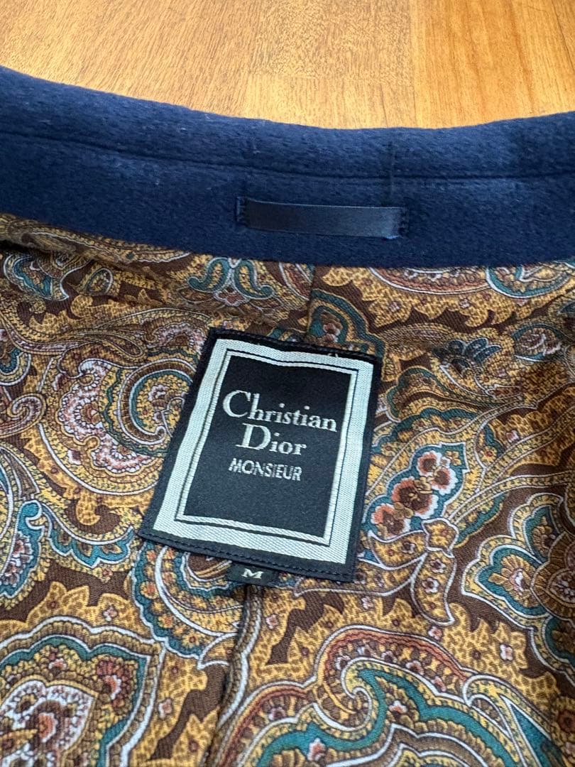 Christian Dior Monsieur ネイビーダブルブレストピーコート