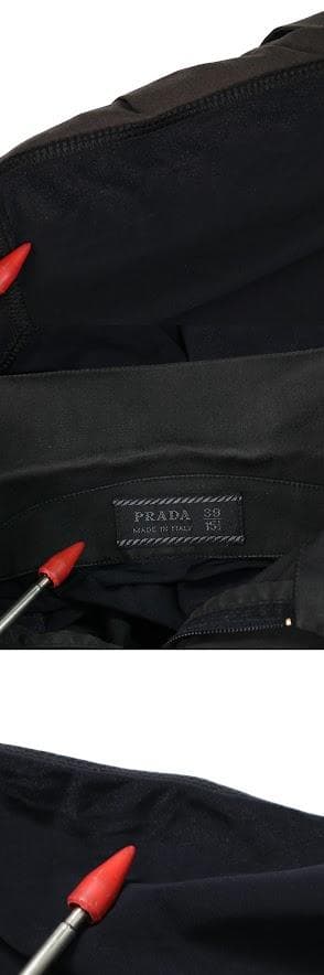 PRADA プラダ ハーフジップ ポロシャツ ブラック テック素材 切替デザイン