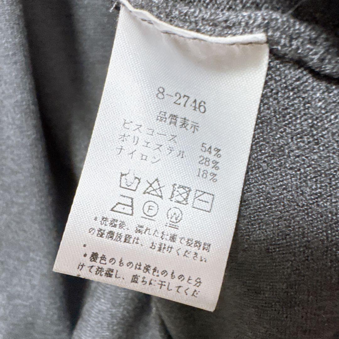 ニットベスト＆ワンピース レイヤードセット リボン ダークグレー マタニティ