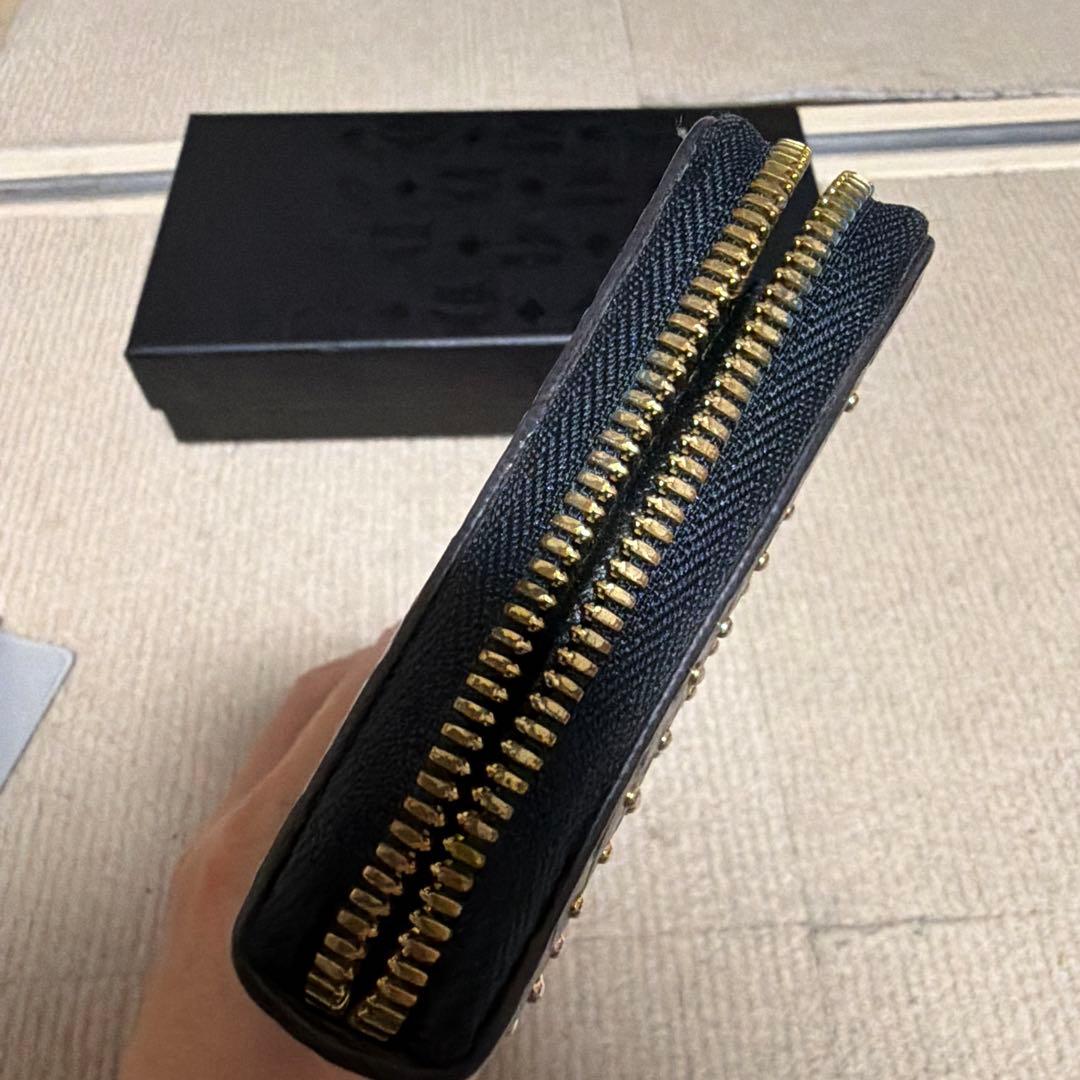 MCM エンボス加工 長財布 グレー系　美品