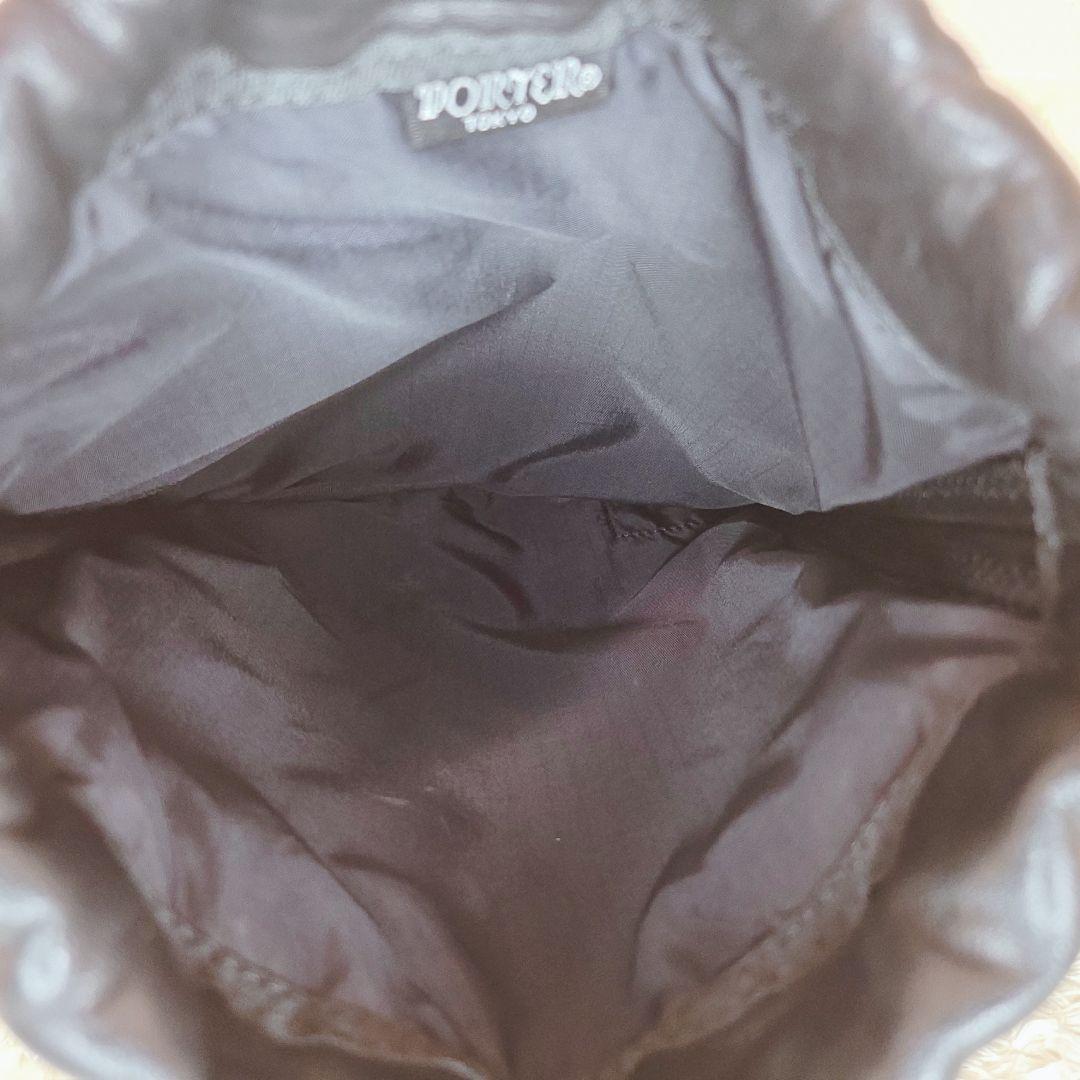 美品✨PORTER WAKOMARIA レザー 巾着 ポーター ワコマリア 黒