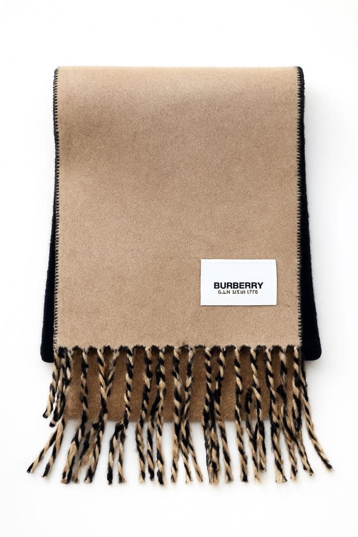 BURBERRY（バーバリー）カシミヤ100% リバーシブルマフラー／限定モデル