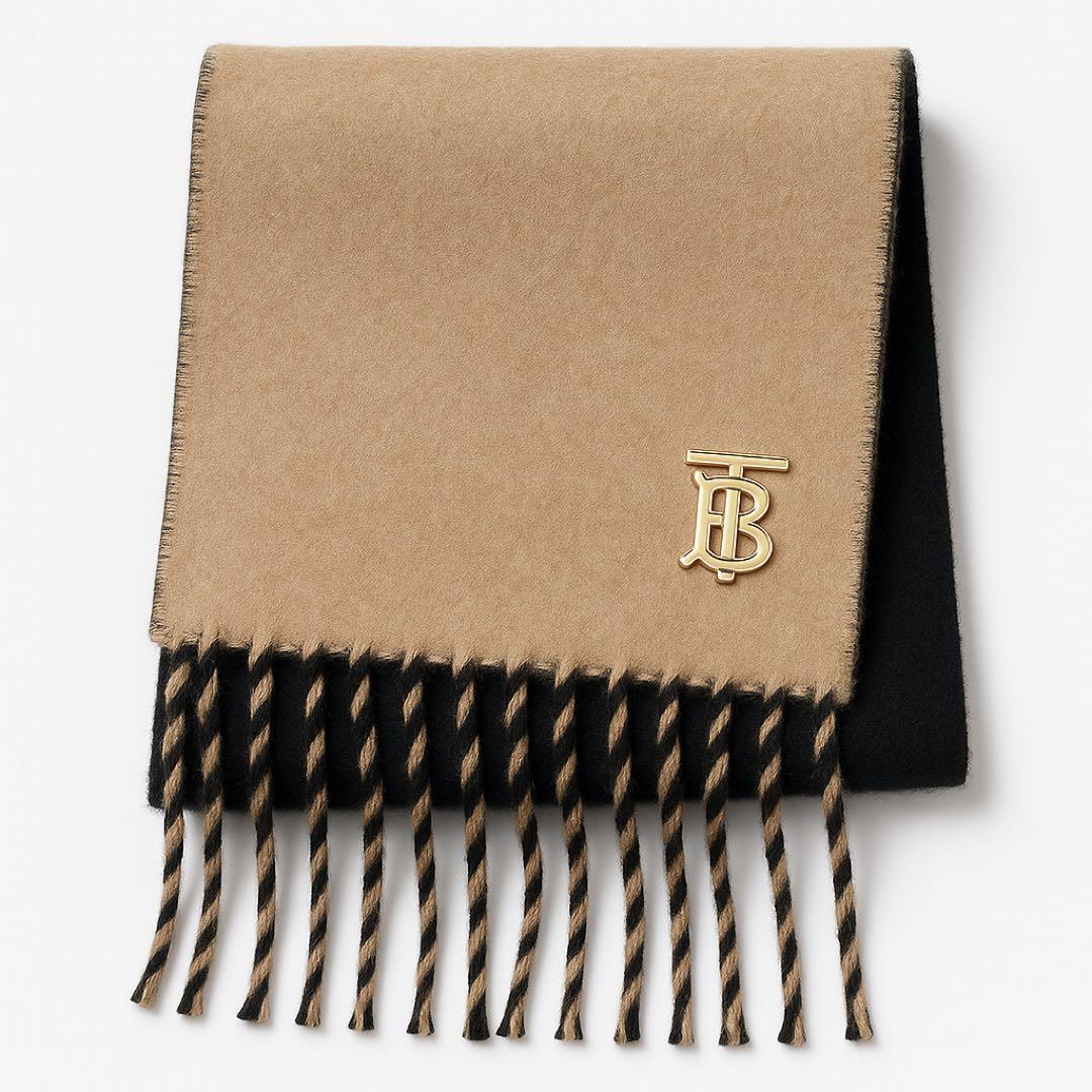 BURBERRY（バーバリー）カシミヤ100% リバーシブルマフラー／限定モデル