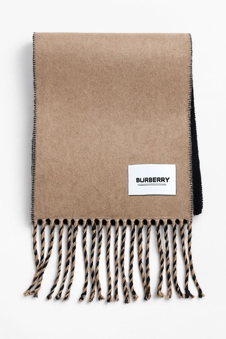 BURBERRY（バーバリー）カシミヤ100% リバーシブルマフラー／限定モデル