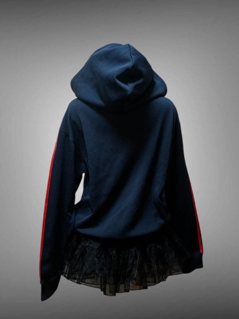 激レア90s adidasトレフォイルフロッキーパーカーy2kグランジ平成ギャル