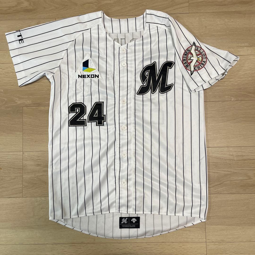 千葉ロッテマリーンズ　ホームユニフォーム　刺繍ユニフォーム　吉田