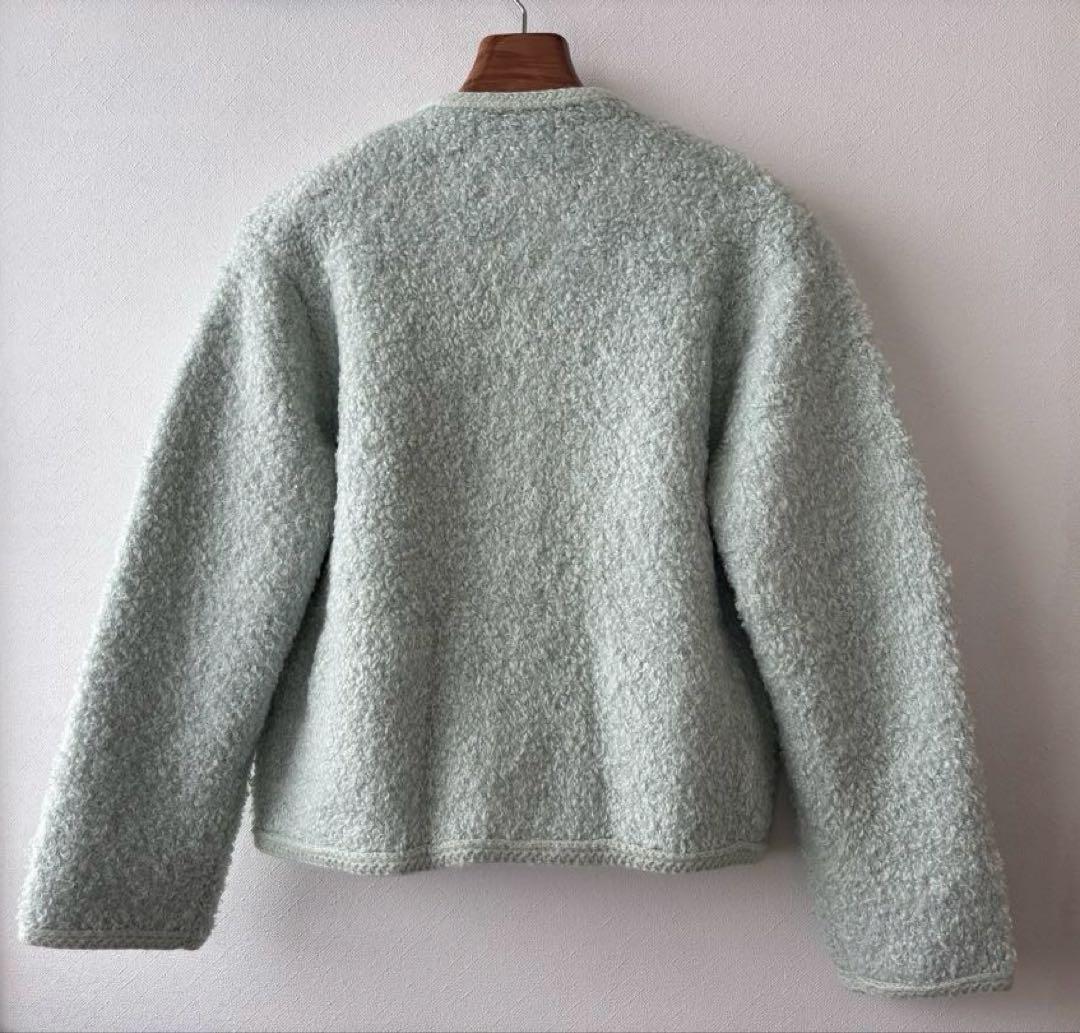 《新品タグ付き》ミラオーウェン 金釦テディラメニットジャケット