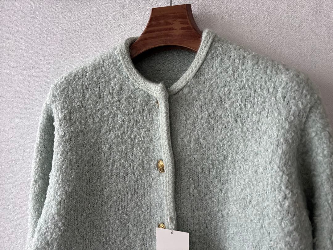 《新品タグ付き》ミラオーウェン 金釦テディラメニットジャケット