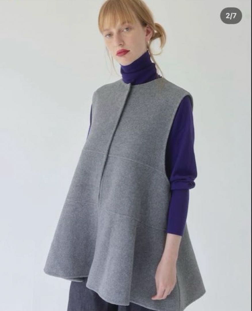 GIRLISH St.cecilia ガーリッシュ　リバーウールフレアジレ