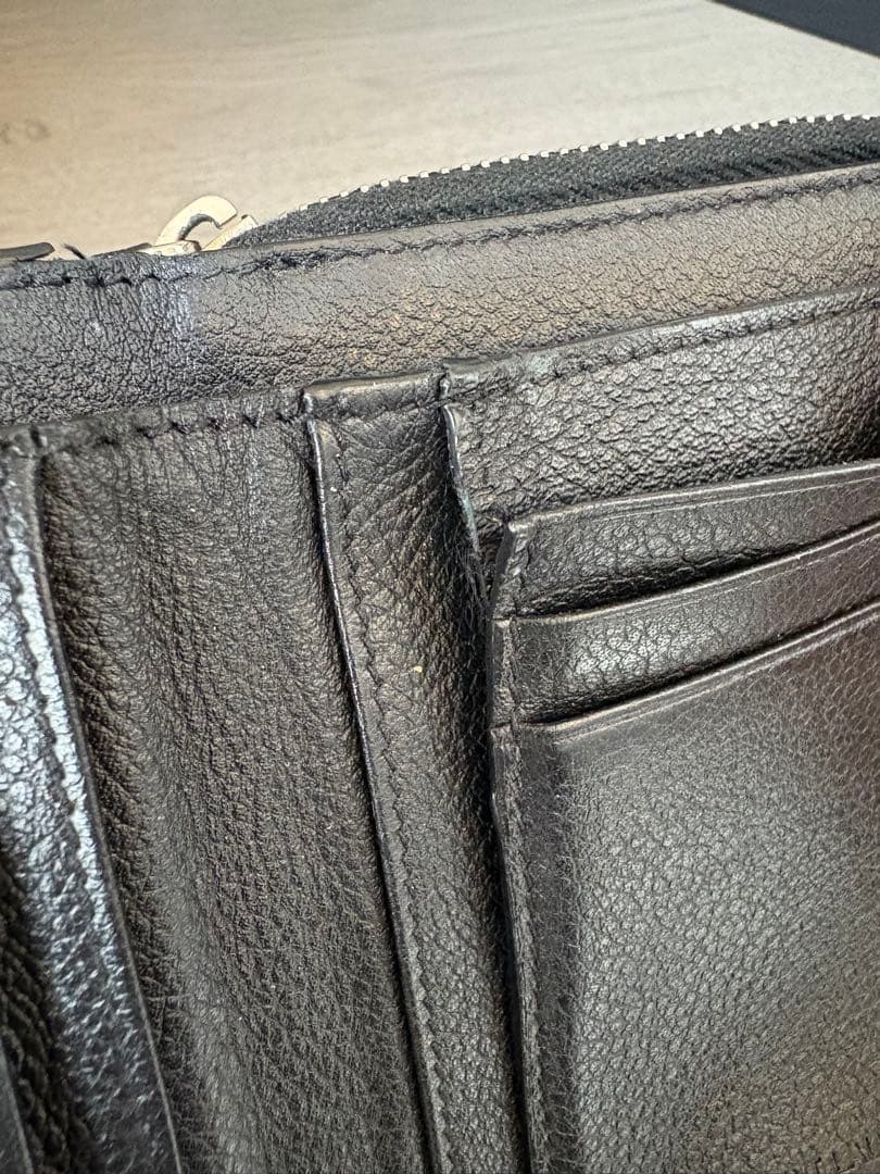 SAINT LAURENT ブラック 二つ折り財布