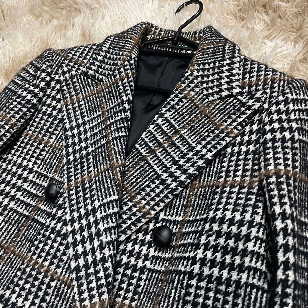 ほぼ未使用 タリアトーレ チェスターコート ダブルブレスト ツイード レディース