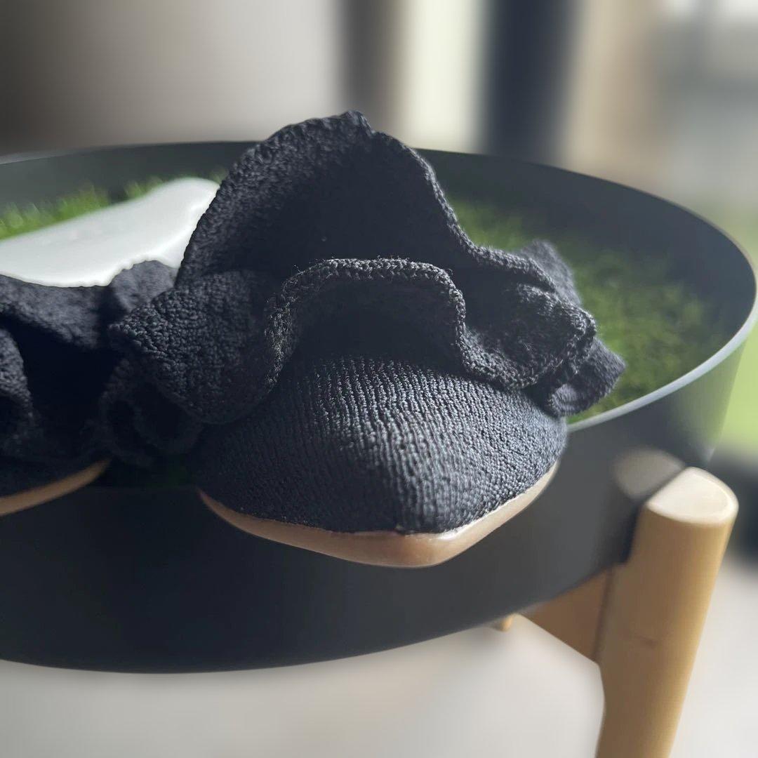 みかん【美品】offen オッフェン フリルパンプス　BLACK 38