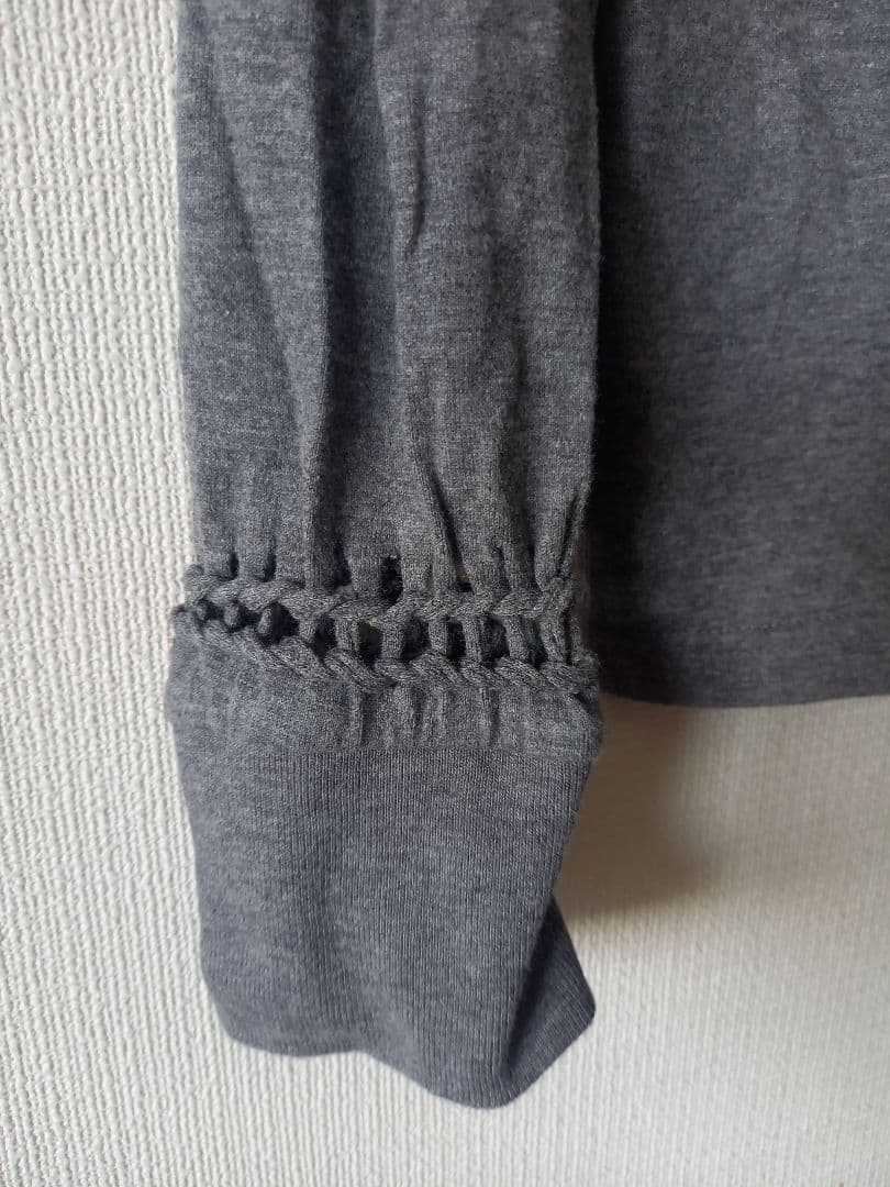NUMBER (N)INE☆名作☆ 編み込みTシャツ☆長袖カットソー☆グレー☆１
