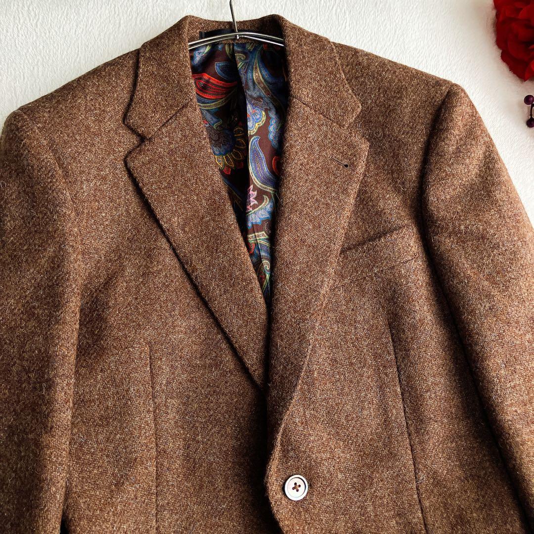 ポールスミス×ハリスツイード★テーラードジャケット ツイード ペイズリー 総柄
