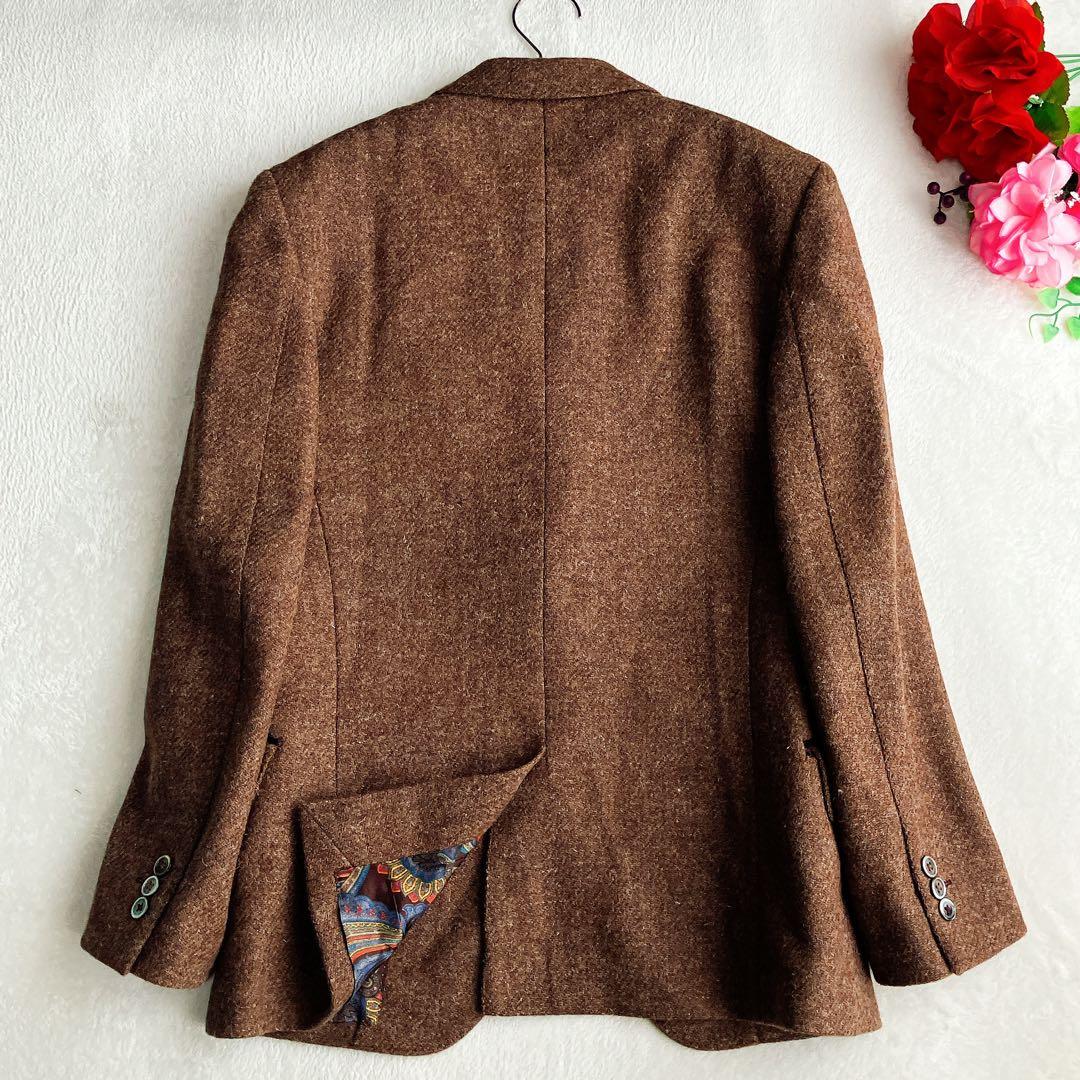 ポールスミス×ハリスツイード★テーラードジャケット ツイード ペイズリー 総柄