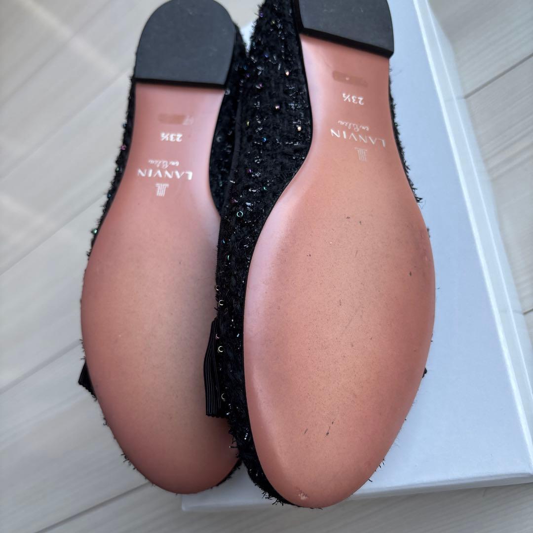 LANVIN en Bleu ツイードパンプス 23.5cm